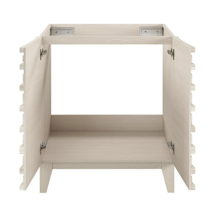 Cascade 30" Freestanding Bathroom Vanity Cabinet without Top in White Oak