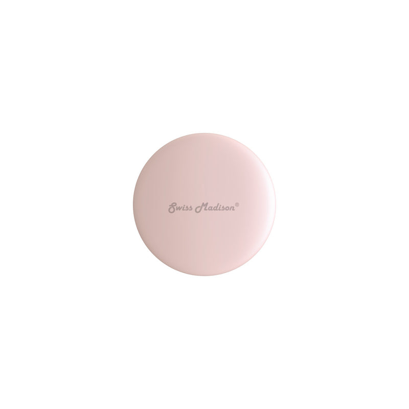 Ceramic Bathroom Sink Non-Overflow Pop Up Drain in Matte Pink