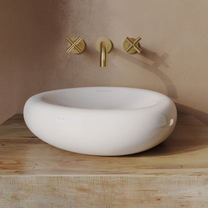 Nanterre 16" Round Vessel Sink in Glossy White