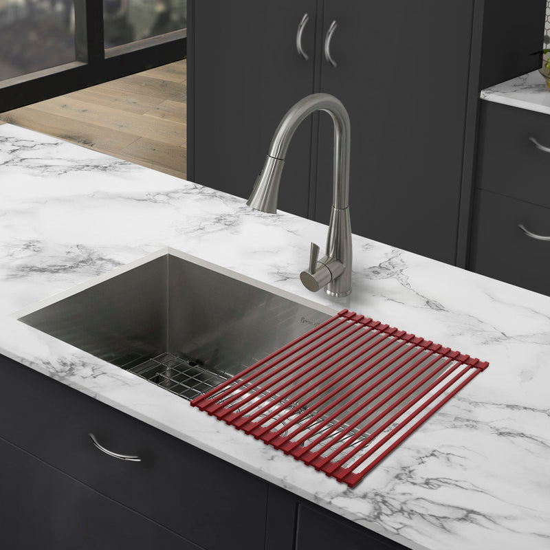 17" x 13" Kitchen Sink Grid, Red