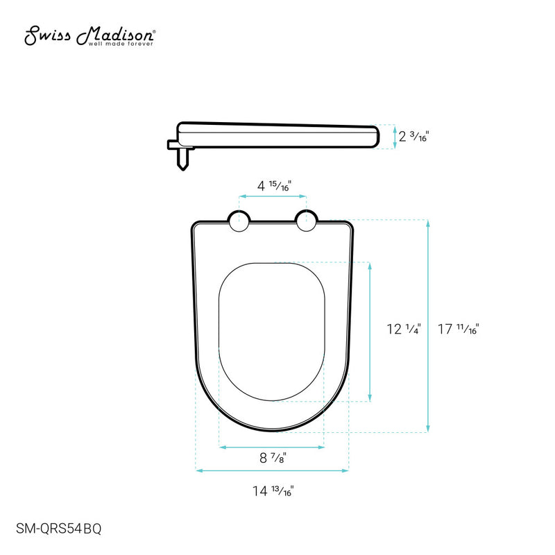 St. Tropez Quick Release Toilet Seat BQ (SM-1T254BQ)