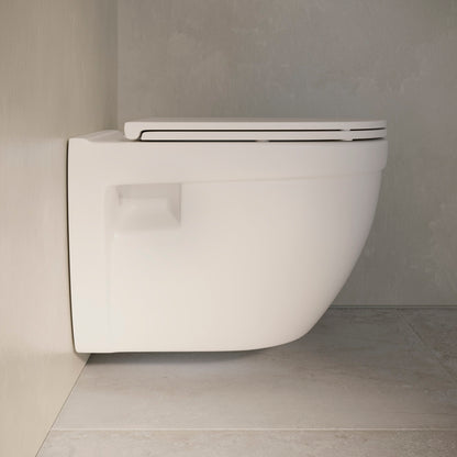 Ivy Wall-Hung Elongated Toilet Bowl Only in Matte White
