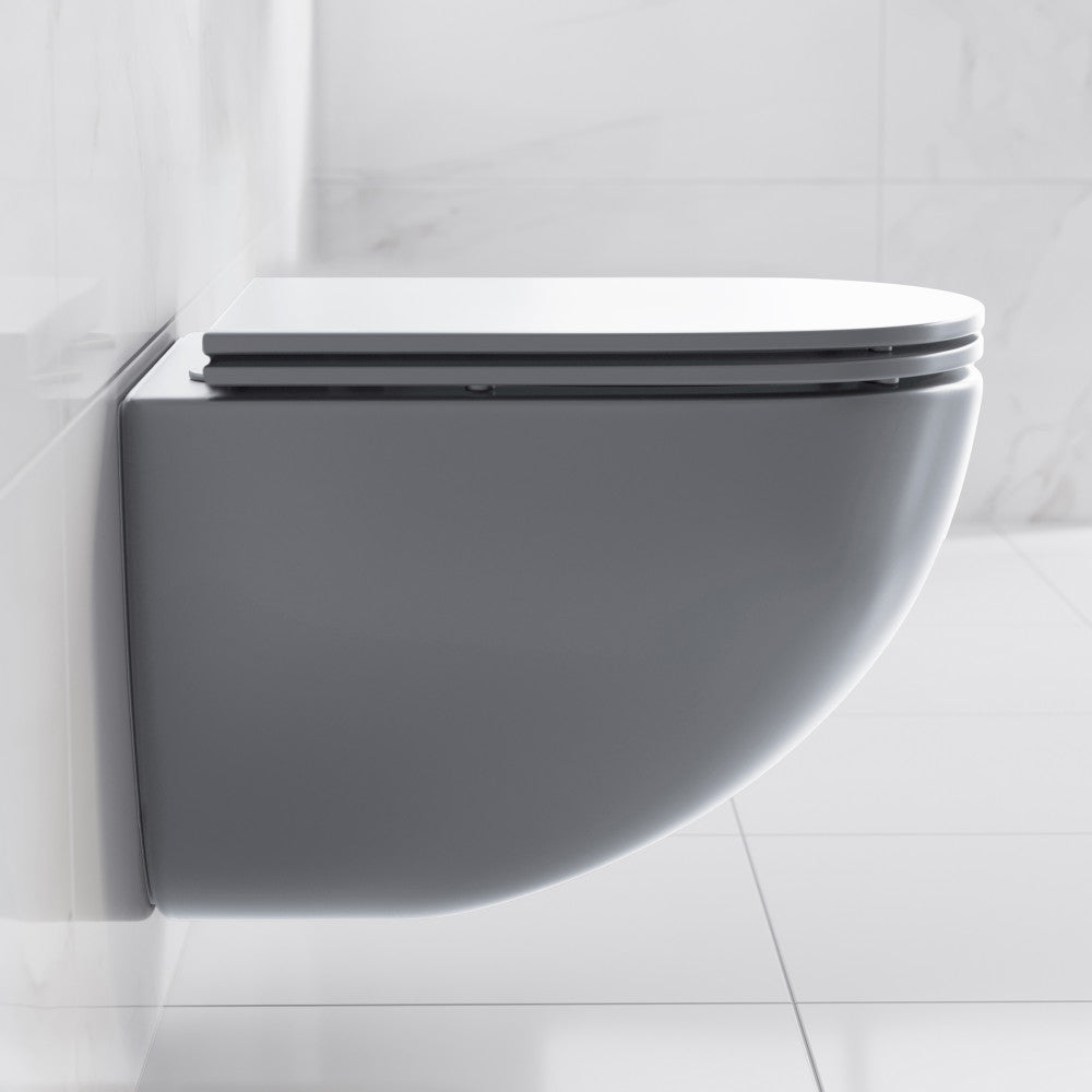 St. Tropez Wall-Hung Toilet Bowl Only in Matte Gray