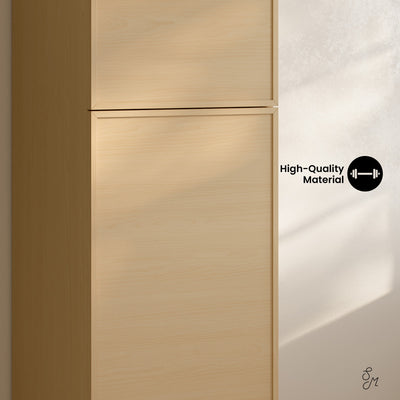 St. Tropez 15 x 15 x 60 Freestanding Linen Cabinet in Natural Oak