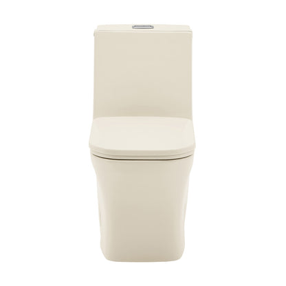 Concorde One Piece Square Toilet Dual Flush 1.1/1.6 gpf in Bisque