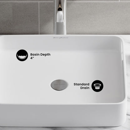 Concorde 19 Rectangle Ceramic Vessel Sink
