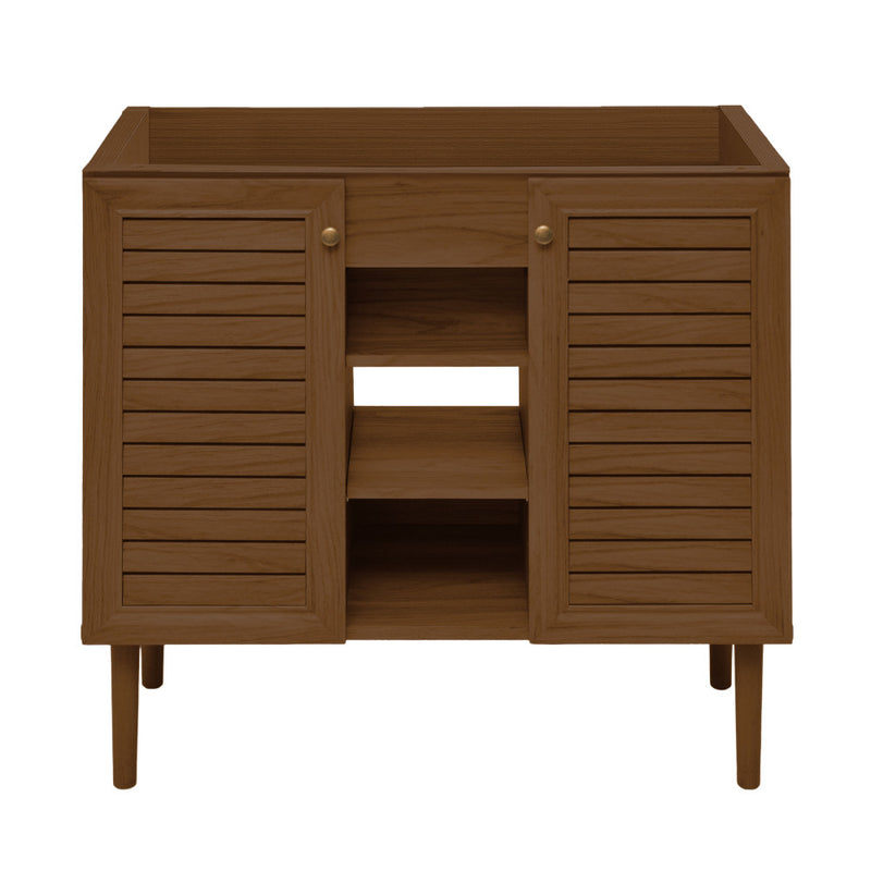 Bron 36" Freestanding Bathroom Vanity Cabinet without Top in Brown Oak