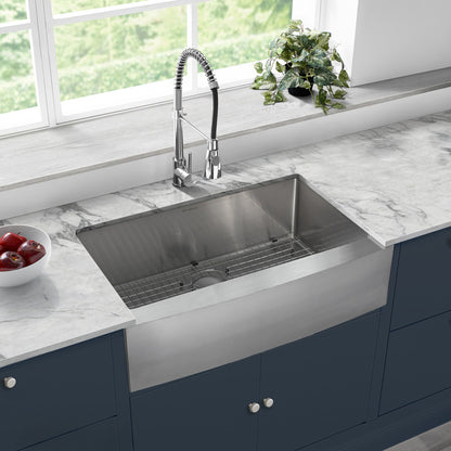 Rivage 33 x 21 Stainless Steel, Single Basin, Farmhouse Kitchen Sink with Apron
