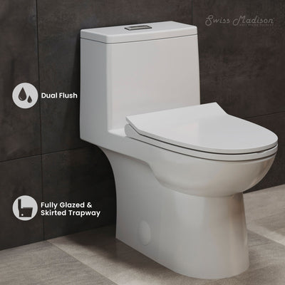 Daxton One-Piece Elongated Dual-Flush Toilet 1.1/1.6 gpf