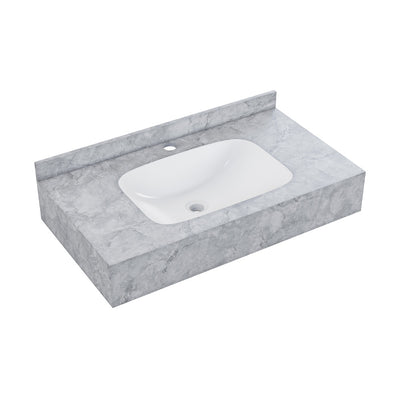 Avancer 36'' Wall Mount Sink In Storm Grey