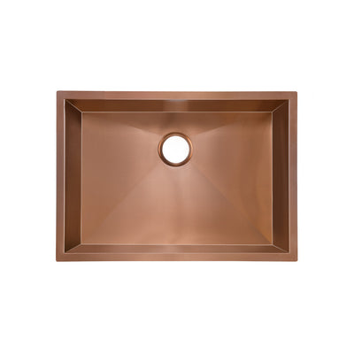 Tourner 27 x 19 Stainless Steel, Single Basin, Undermount Kitchen Sink in Rose Gold