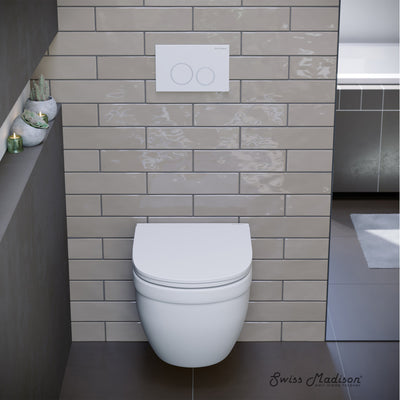 Ivy Wall-Hung Elongated Toilet Bowl Only in Matte White