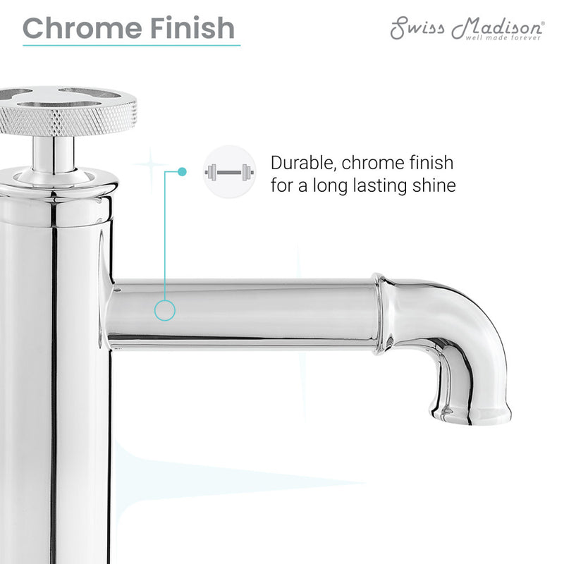 Avallon Single Hole, Single-Handle Wheel, Bathroom Faucet in Chrome