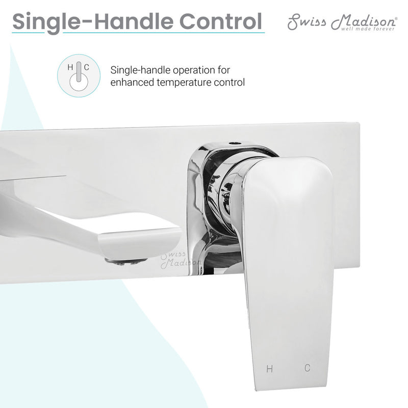 Monaco Single-Handle, Wall-Mount, Bathroom Faucet in Chrome