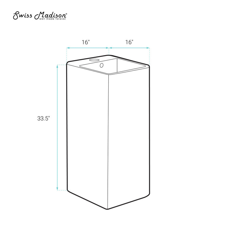 Concorde One Piece Pedestal Sink