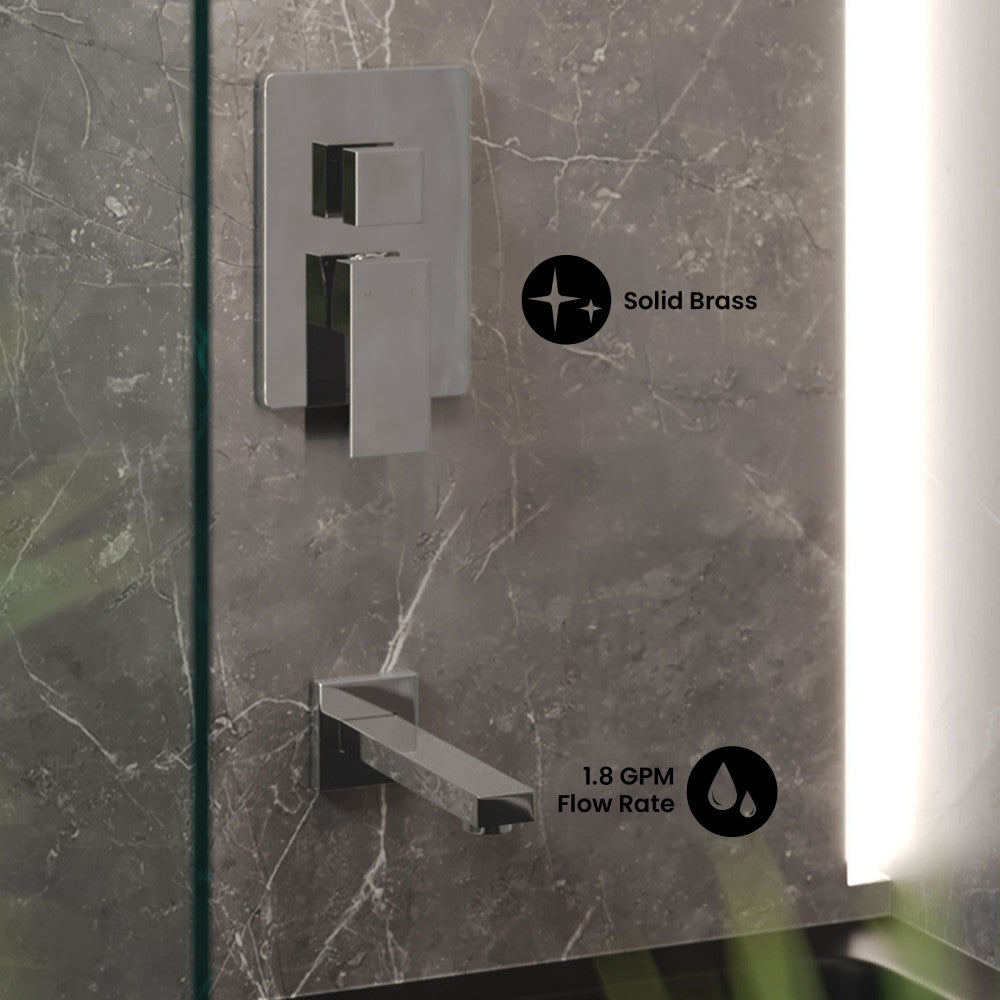 Concorde Single-Handle 1-Spray Tub and Shower Faucet in Chrome (Valve Included)