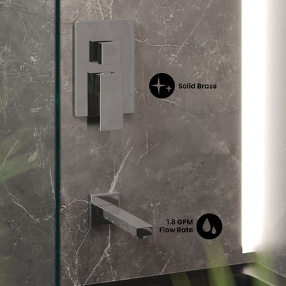 Concorde Single-Handle 1-Spray Tub and Shower Faucet in Chrome (Valve Included)