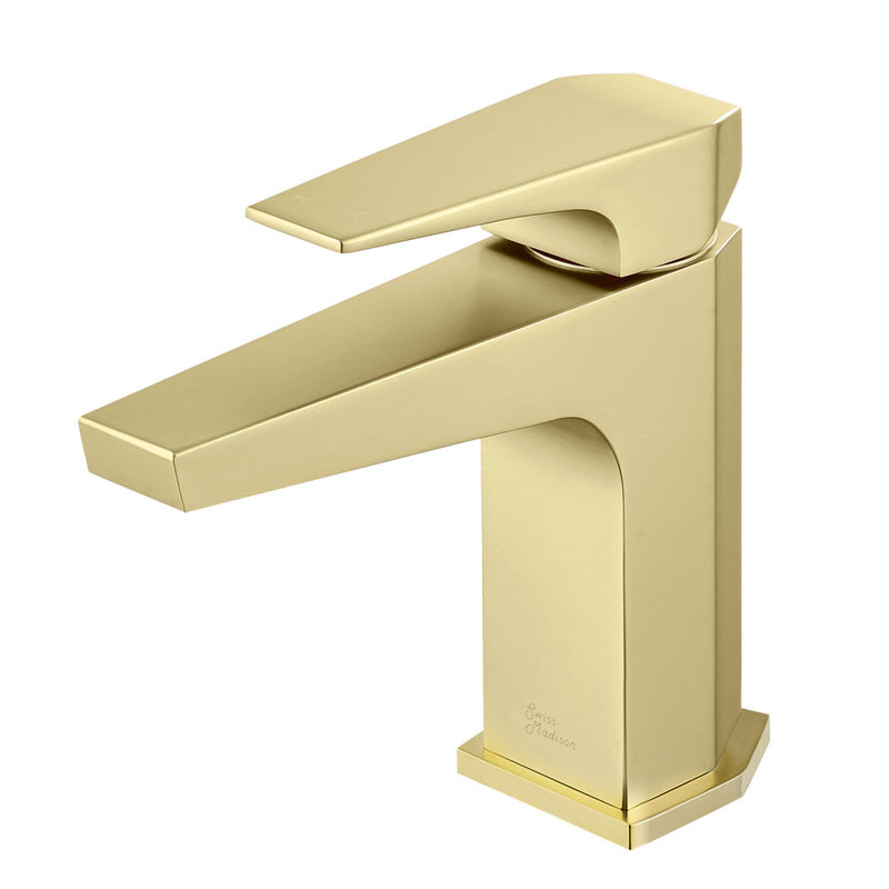 Voltaire Single Hole, Single-Handle, Bathroom Faucet in Brushed Gold