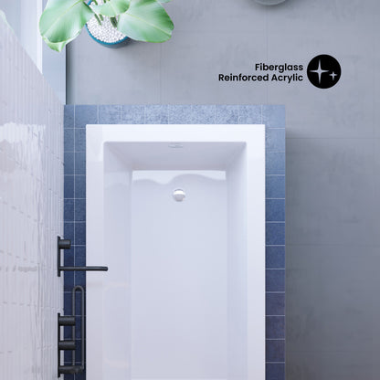 Voltaire 60" x 30" Reversible Drain Drop-In Bathtub (15 - Pack)
