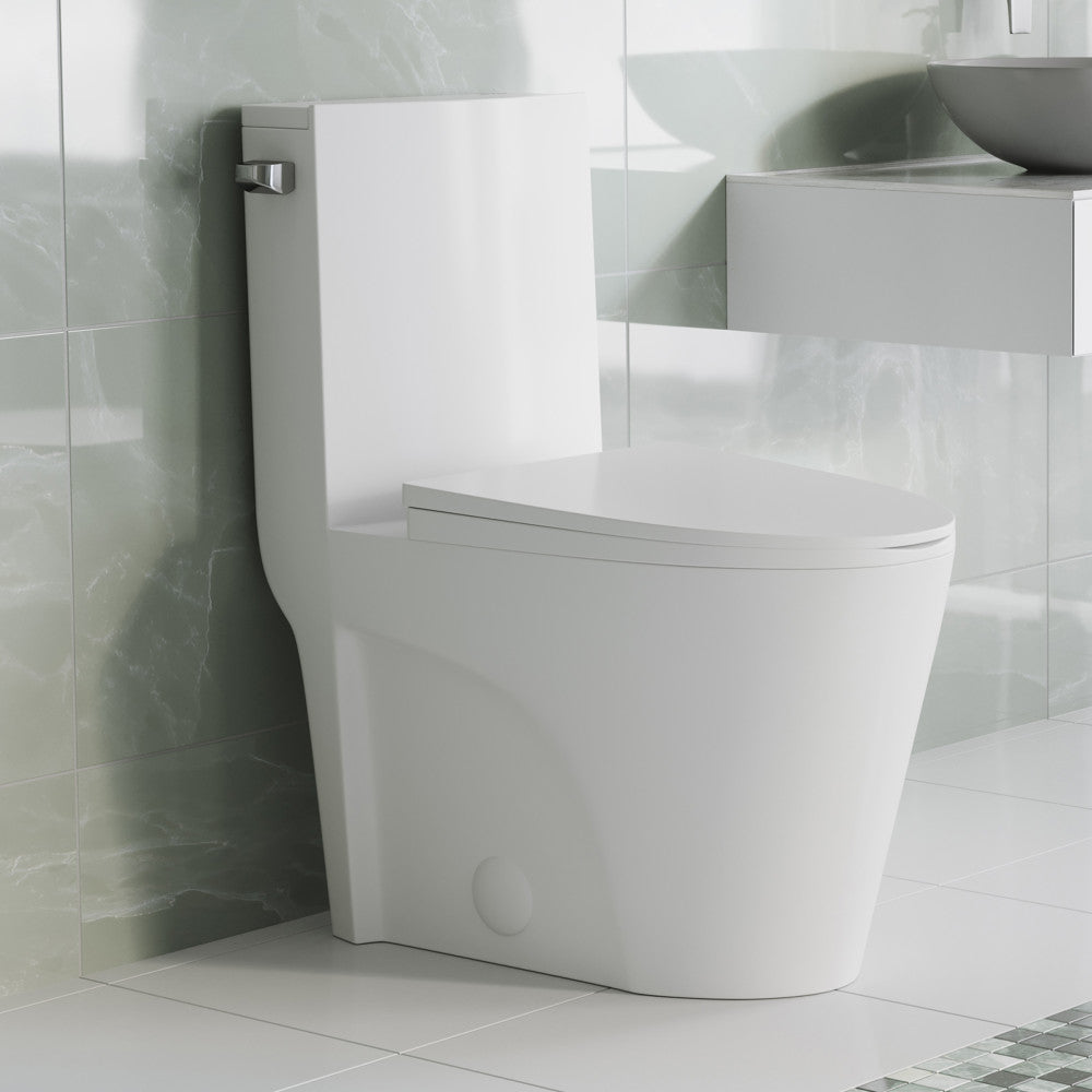 St. Tropez One-Piece Elongated Toilet Side Flush 1.28 gpf