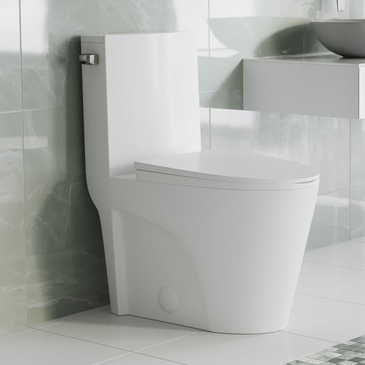 St. Tropez One-Piece Elongated Toilet Side Flush 1.28 gpf