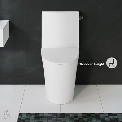 St. Tropez One Piece Elongated Toilet Right Side Flush 1.28 gpf