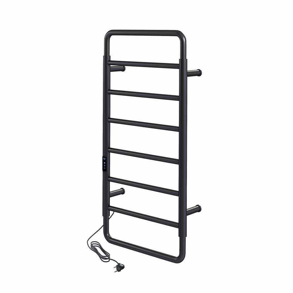 Ivy 8-Bar Electric Towel Warmer in Matte Black