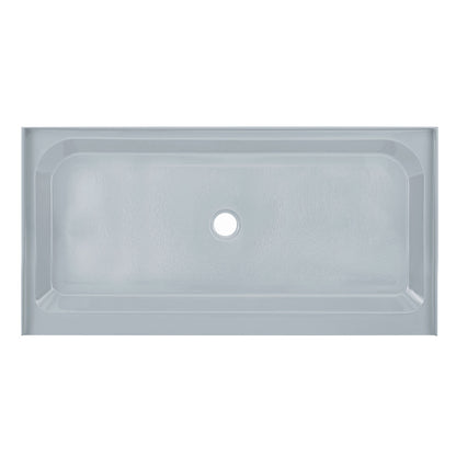 Voltaire 60" x 30" Single-Threshold, Center Drain, Shower Base in Gray