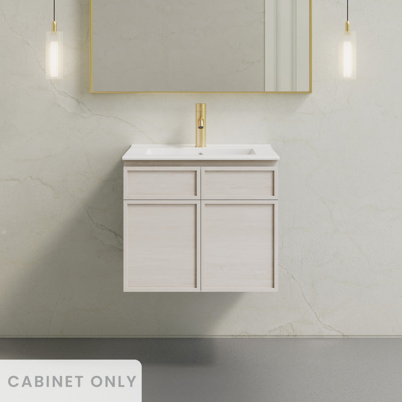 St. Tropez 24" Wall-Mounted Bathroom Vanity Cabinet without Top in White Oak