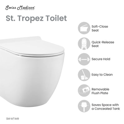 St. Tropez Wall-Hung Elongated Toilet Bowl