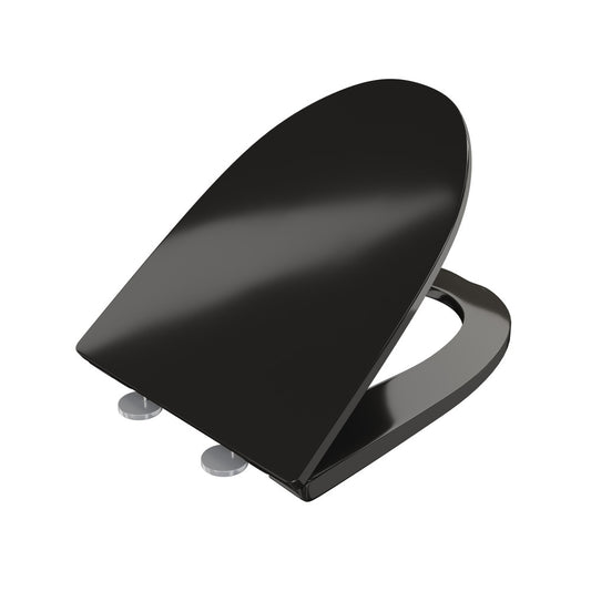 St Tropez Quick Release Toilet Seat in Glossy Black (SM-1T254GB)