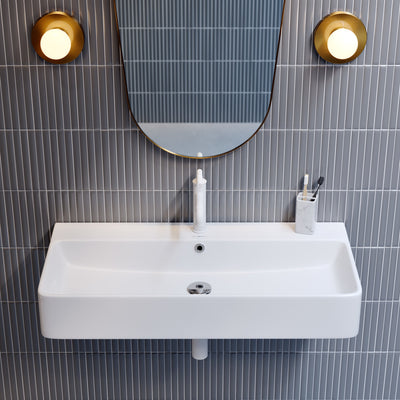Carre 36" Rectangle Wall-Mount Bathroom Sink