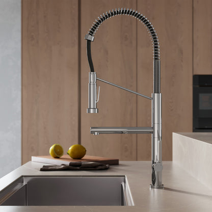Nouvet Single Handle, Pull-Down Kitchen Faucet with Pot Filler in Chrome