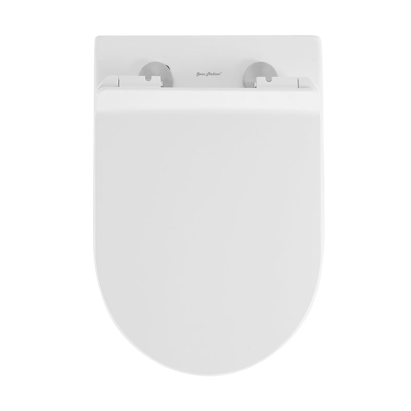 St. Tropez Back to Wall Concealed Tank Toilet Bowl Bundle in Glossy White