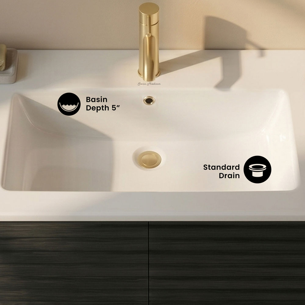 48" Vanity Sink Top in Glossy White