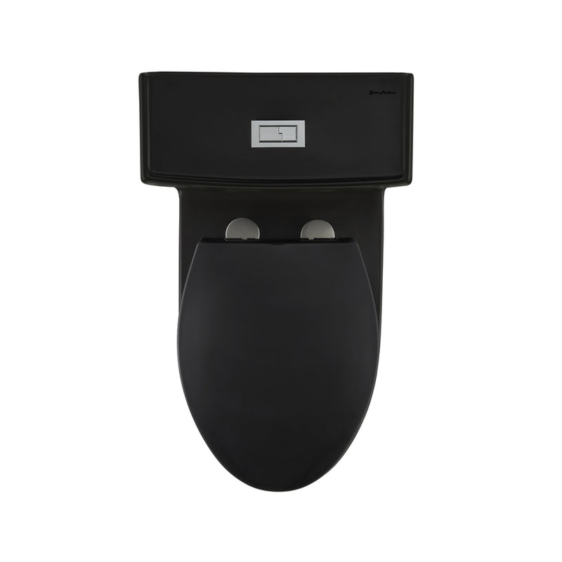 Voltaire One-Piece Elongated Toilet Dual-Flush 1.1/1.6 gpf in Matte Black