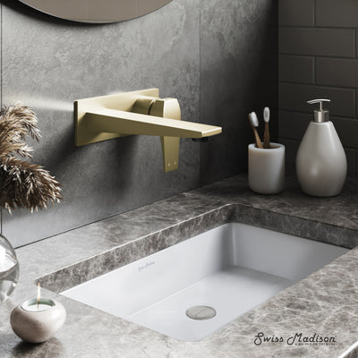 Voltaire Single-Handle, Wall-Mount, Bathroom Faucet in Brushed Gold