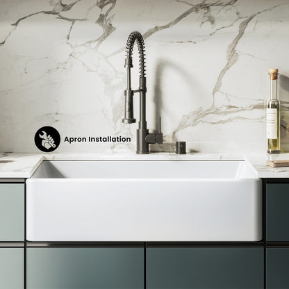 Elegance 33 x 20 Ceramic, Farmhouse Kitchen Sink
