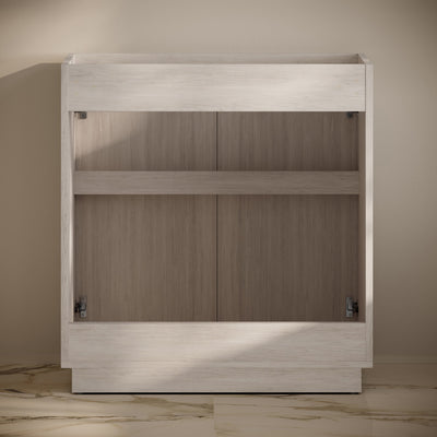 St. Tropez 36" Freestanding Bathroom Vanity Cabinet without Top in White Oak