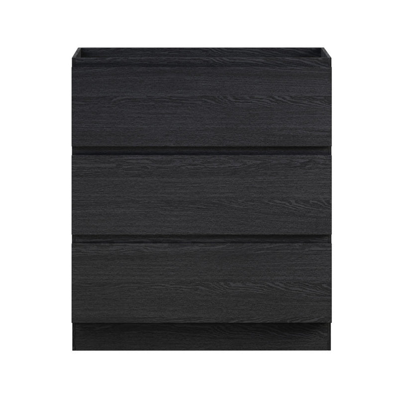 Liberte 30" Freestanding Bathroom Vanity Cabinet without Top in Black Oak