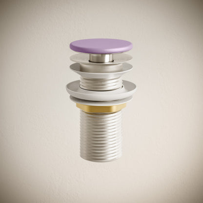 Lisse Concrete Bathroom Sink Non-Overflow Pop Up Drain in Matte Lavender
