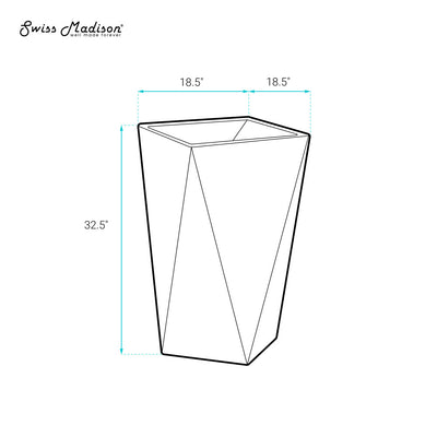 Brusque One-Piece Pedestal Sink