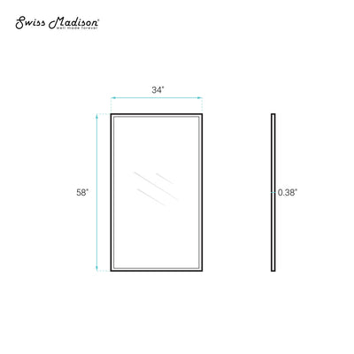 Pierre 34 x 58 Framed Fixed 3/8 in. (10mm) Clear Tempered Glass Tub Door with Brushed Gold Frame