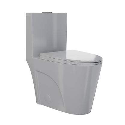 St. Tropez One-Piece Elongated Toilet Vortex™ Dual-Flush 1.1/1.6 gpf in Glossy Gray