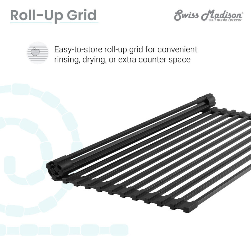 17" x 13" Kitchen Sink Grid, Black