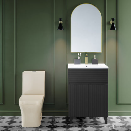 Concorde One Piece Square Toilet Dual Flush 1.1/1.6 gpf in Bisque