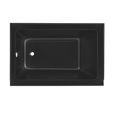 Voltaire 48" x 32" Left-Hand Drain Alcove Bathtub in Matte Black