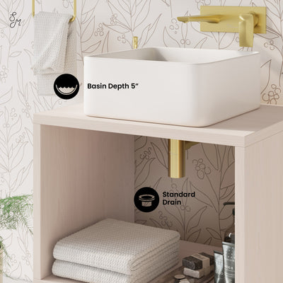 Concorde 24'' Wall-Hung Vanity In White Oak