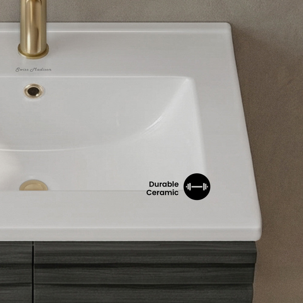 Voltaire 25 Vanity Top Sink with Single Faucet Hole