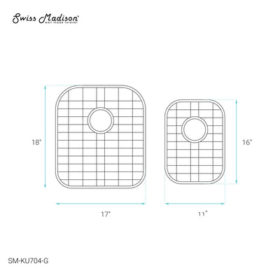 Stainless Steel, Undermount Kitchen Sink Grid for 33 x 22 Sinks